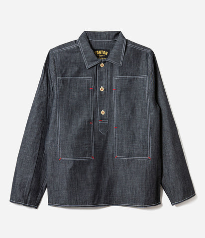 La chemise « Arromanches » denim chambray fonçé