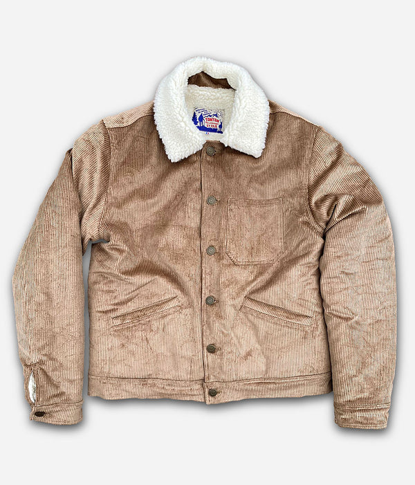 Le blouson « Monterey » velours brun doublé laine