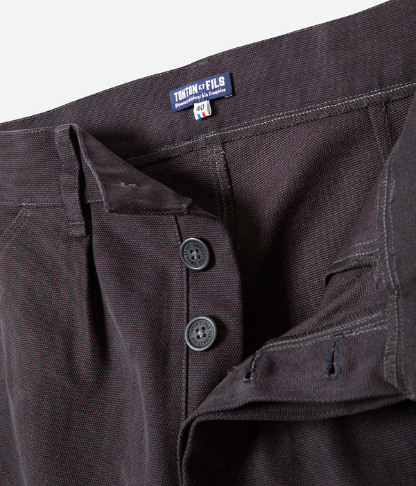 „Service“-Hose aus marineblauem Canvas